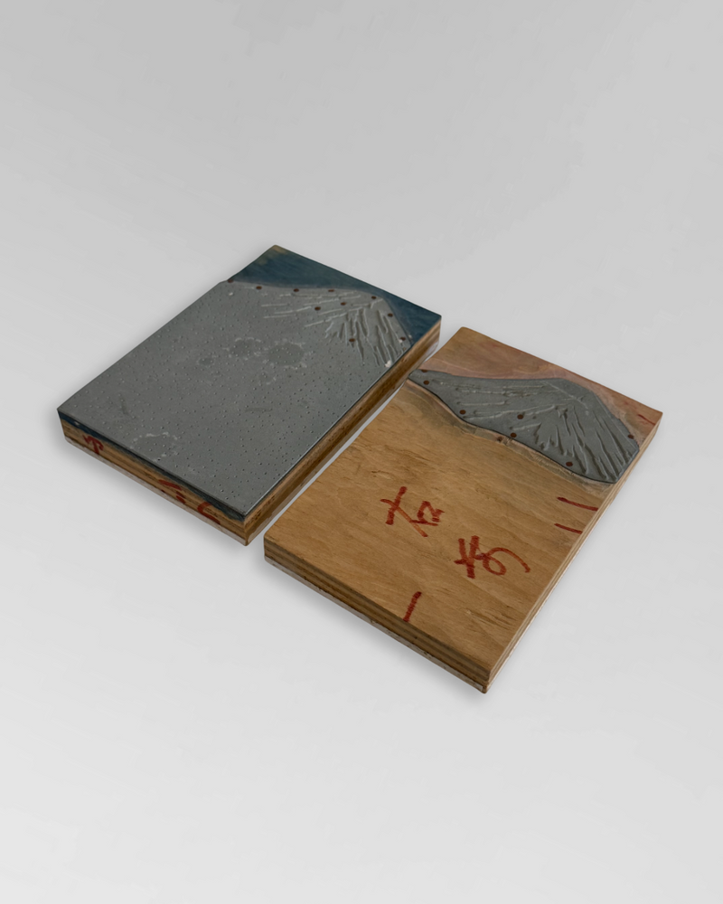 Aluminum block print pair