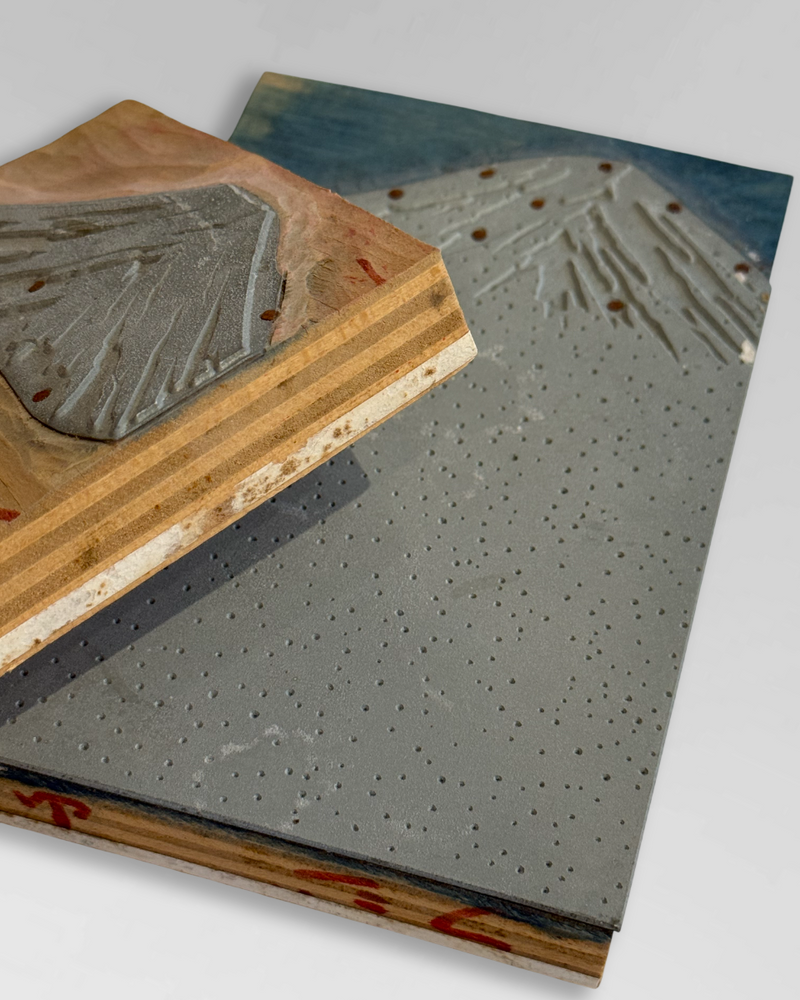 Aluminum block print pair