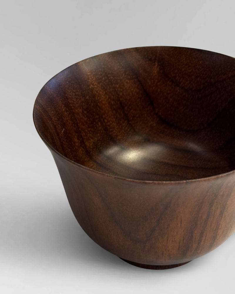 Turned rosewood bowl