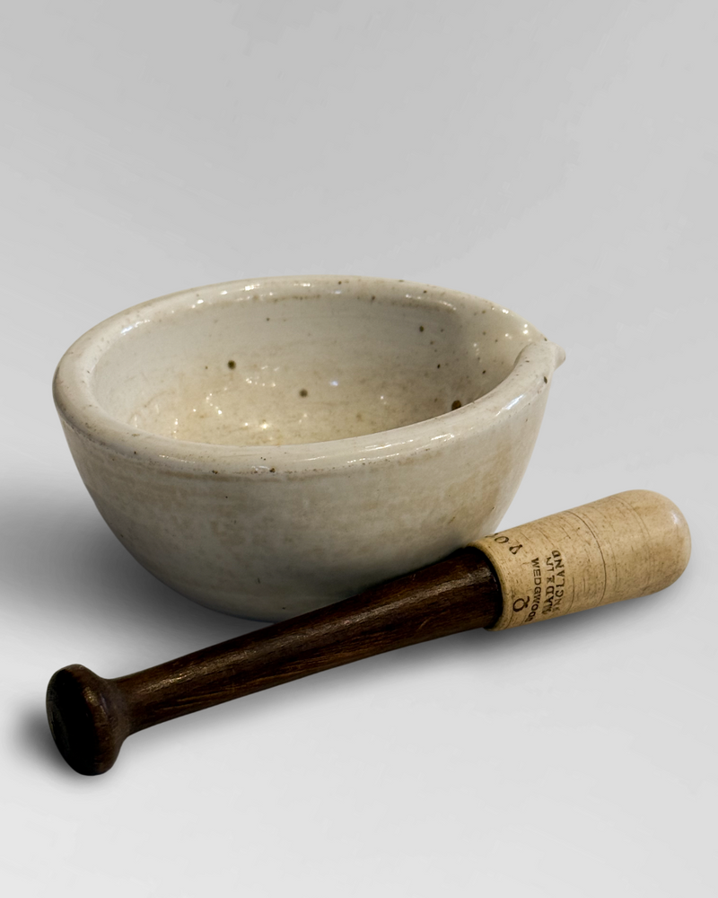 Porcelain mortar and pestle