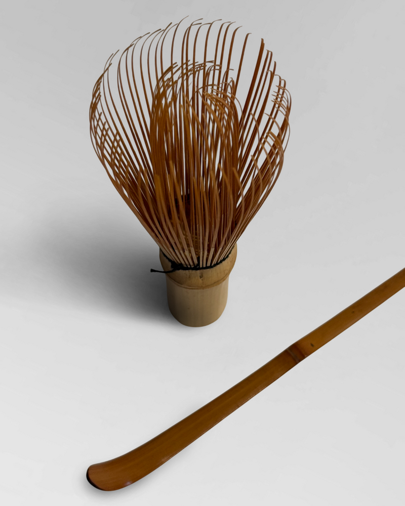 Vintage matcha whisk and scoop