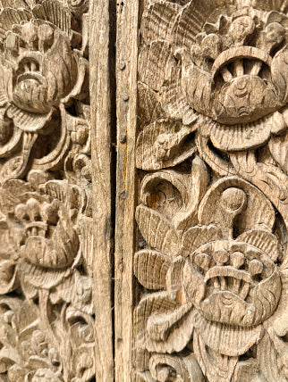 Small pair of Balinese temple doors, from a home shrine, early 1900s