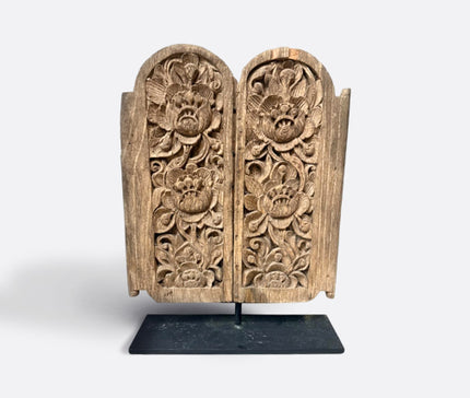 Small pair of Balinese temple doors, from a home shrine, early 1900s