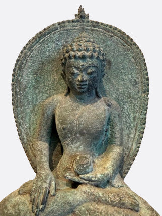 Bronze Buddha from Central Java, Indonesia, excavated, Majapahit Era, 600-800 years old