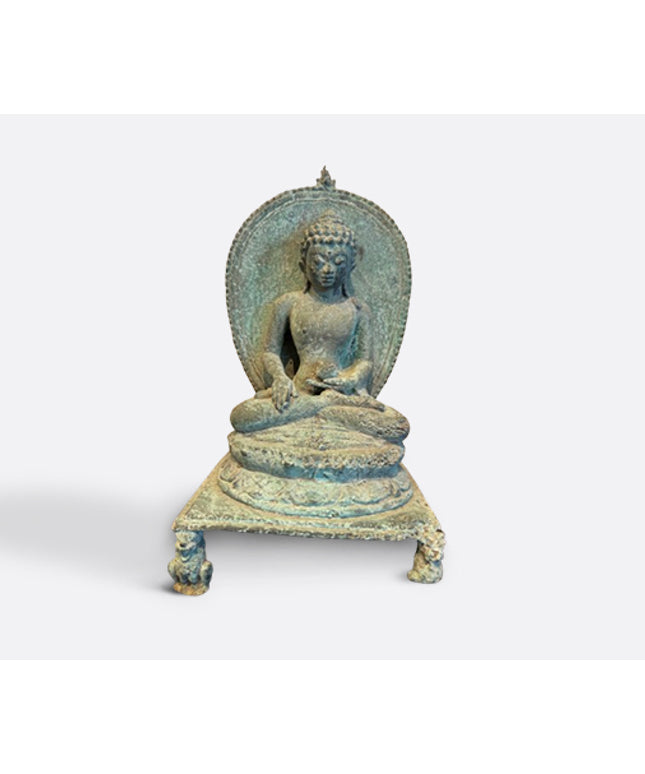 Bronze Buddha from Central Java, Indonesia, excavated, Majapahit Era, 600-800 years old