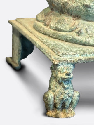 Bronze Buddha from Central Java, Indonesia, excavated, Majapahit Era, 600-800 years old