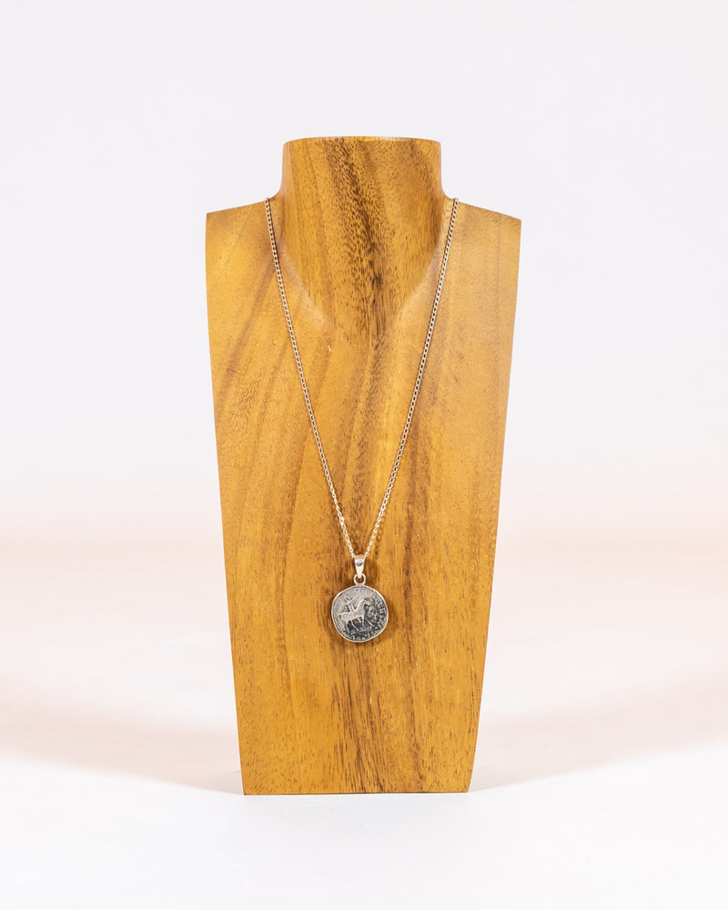 2000 Year Old Kushan Empire Silver Coin Pendant