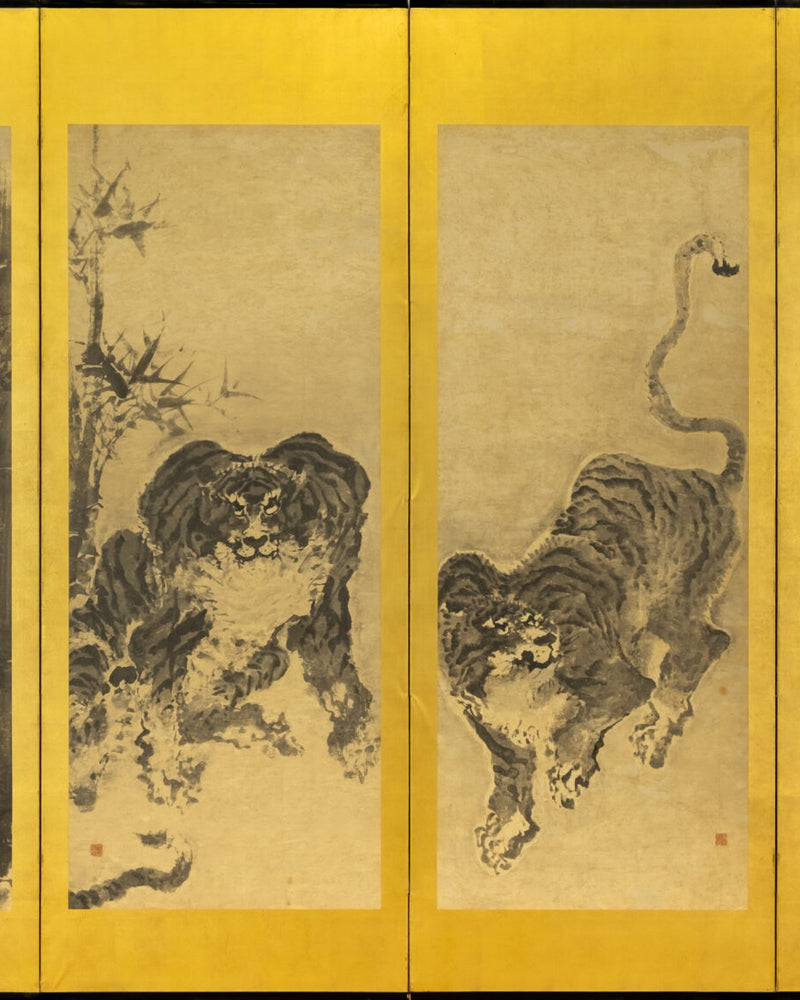 Six-Panel Tiger Byobu