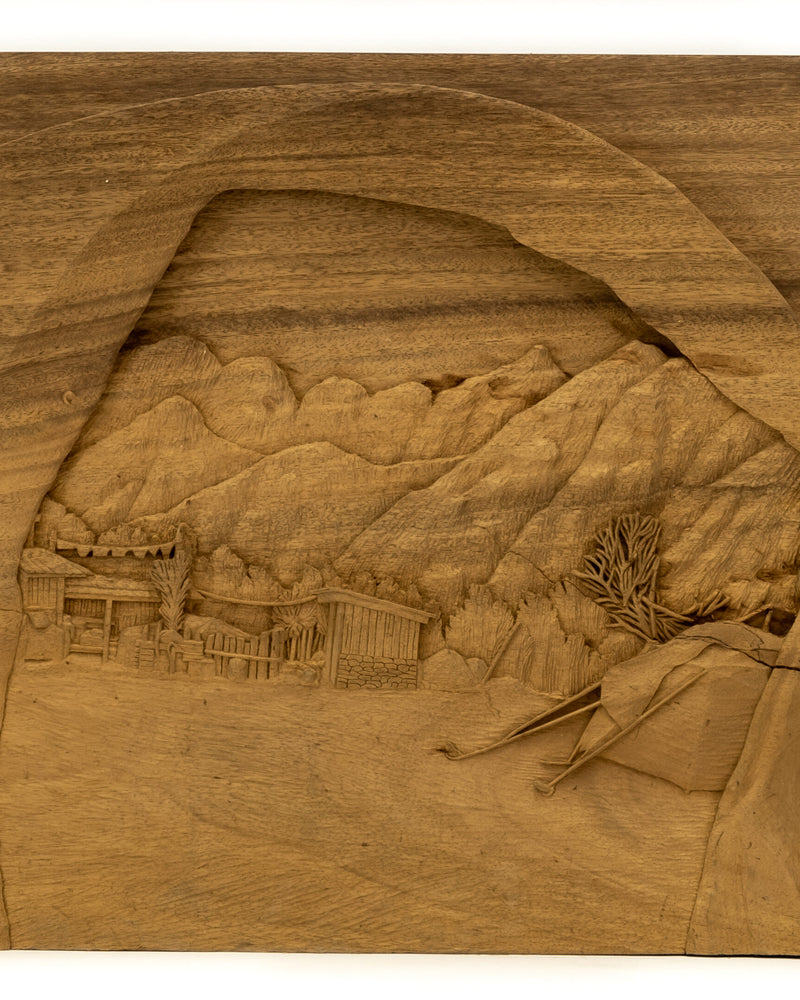 "Foothills Encampment" Studio Carving, David Alan Original Design