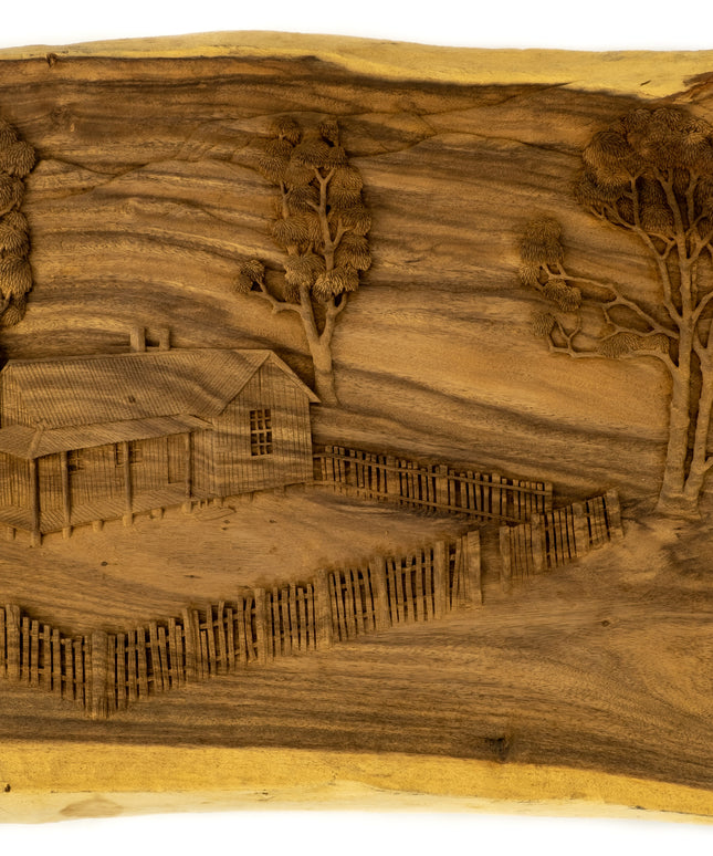 "Farmhouse" Studio Carving, David Alan Original Design