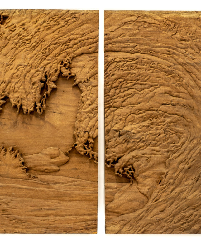 "Wave" Studio Carving (pair), David Alan Original Design