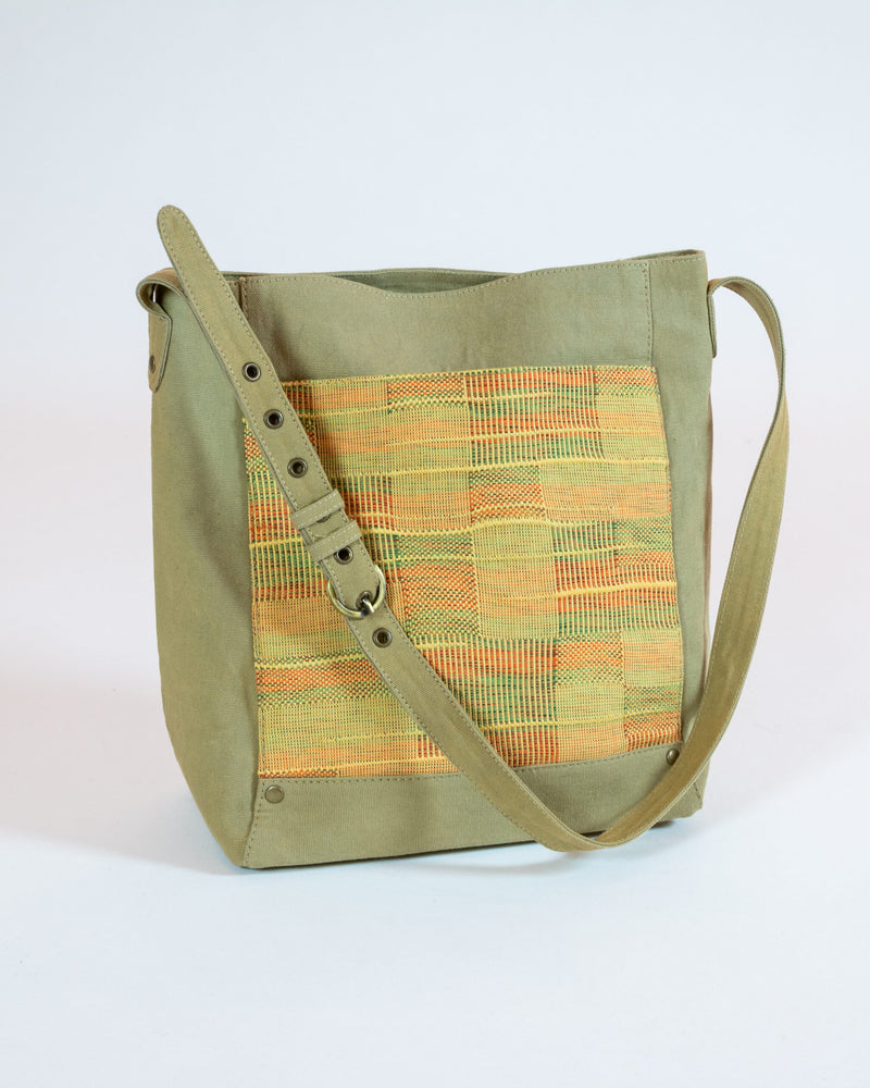 David Alan Designs Shoulder Strap Tote Bag of Vintage Kimono Fabric