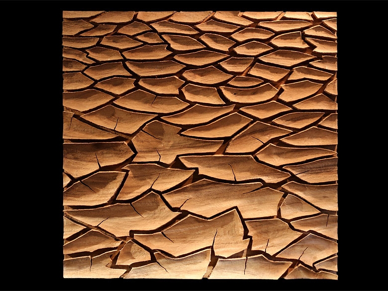 Cracked Earth Study - Studio Carving 24x24inches