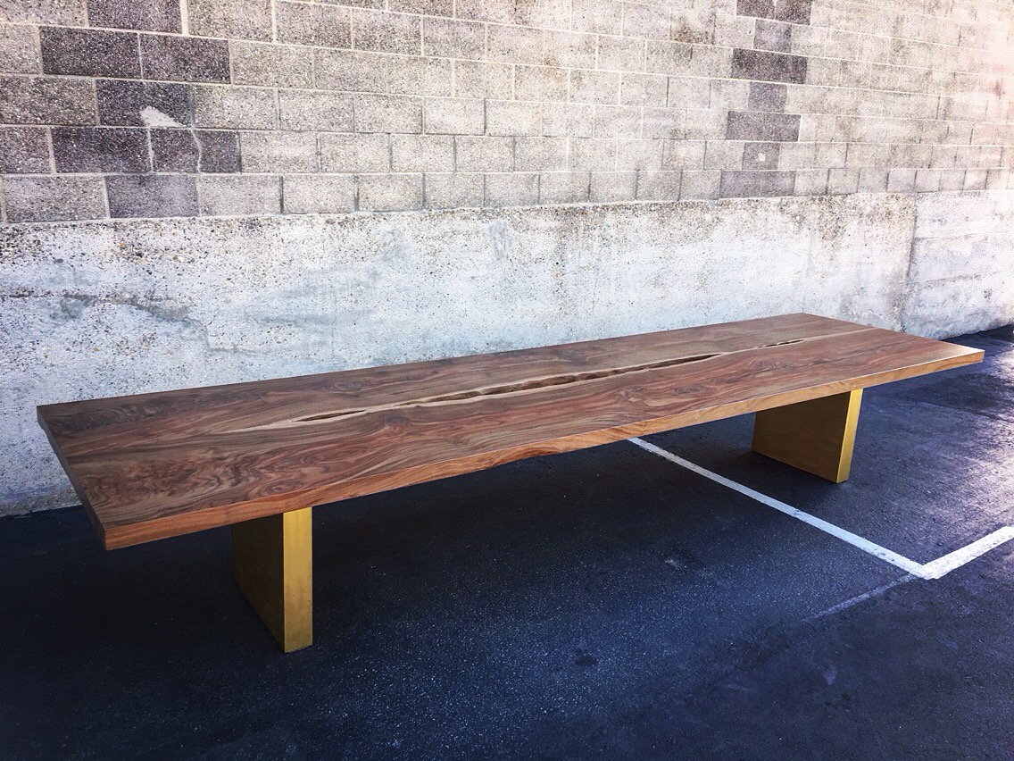 Wood Slab dining Table by the David Alan Collection