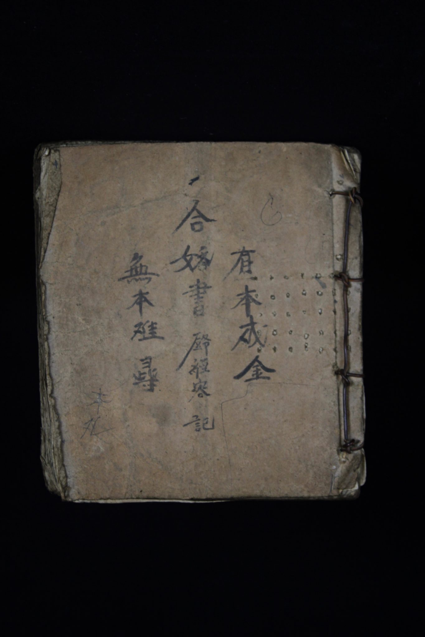 Shaman’s Personal Instruction Book, Cao Bang province, Vietnam, Early 20th c, Ink on handmade mulberry paper (tapa), Written in Nom (Chinese characters adapted to Vietnamese), books are an integral part of a shaman’s repertoire. They range from explanations of various rituals and use of objects, to astrology, history, songs, laws, etiquette, children’s tales, hunting practices, formulas, spells and Feng Shui. Shaman make their own books to help store their knowledge therefore no two are alike and a high level shaman will have a large library. 9 ½” x 8 ½” x ¾”, $850.