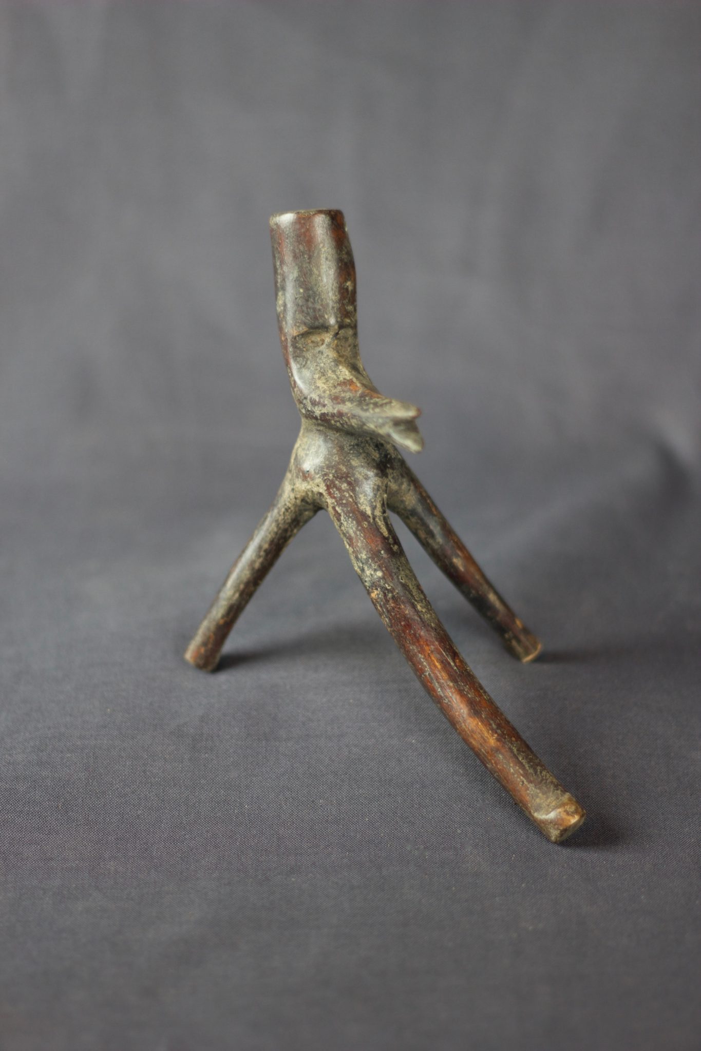Shaman Healing Amulet/Talisman, Kalimantan, Borneo, Indonesia, Dayak tribe, Early to mid 20th c, Wood, patinated with use and age Used for healing rituals. 4 ¾” x 4” x 5”. $70.