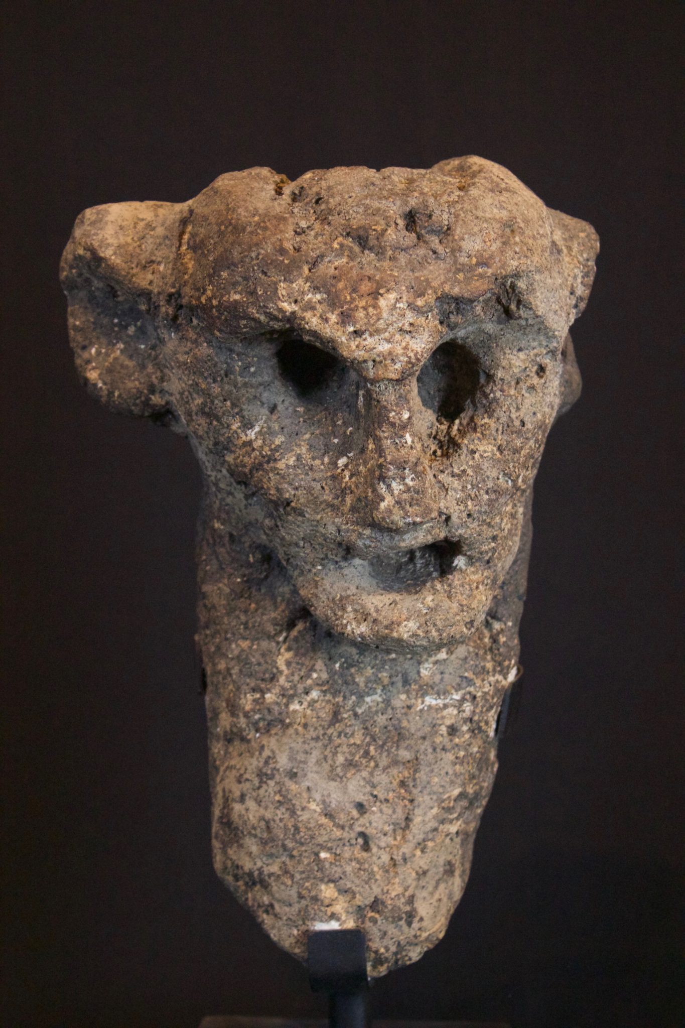 Shaman's Effigy Figure, West Flores Island, Lesser Sunda Islands, Indonesia, Bena village, Early to mid 10th c. Stone, Used by shaman for healing and divination. 11 ½” x 7 ½” x 5 ½”, Sold