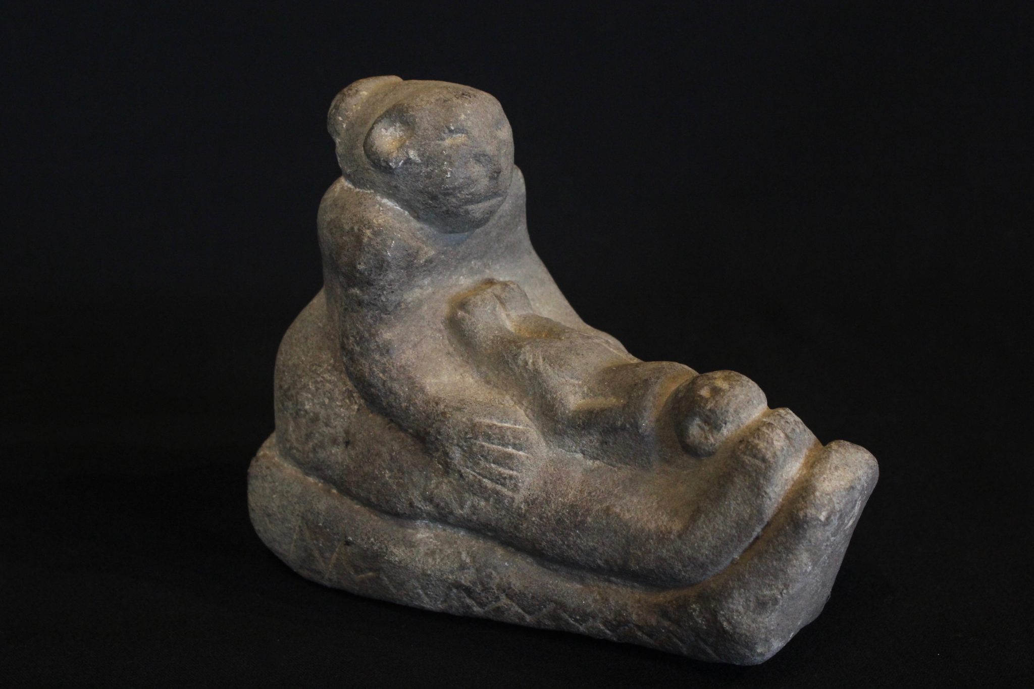 Magic Figure, Woman with Child, West Sumba Island, Lesser Sunda Islands, Indonesia, Late 19th c, Stone. Used to heal and protect woman and child. 5 ½” 7” x 3 ¼”, $230.