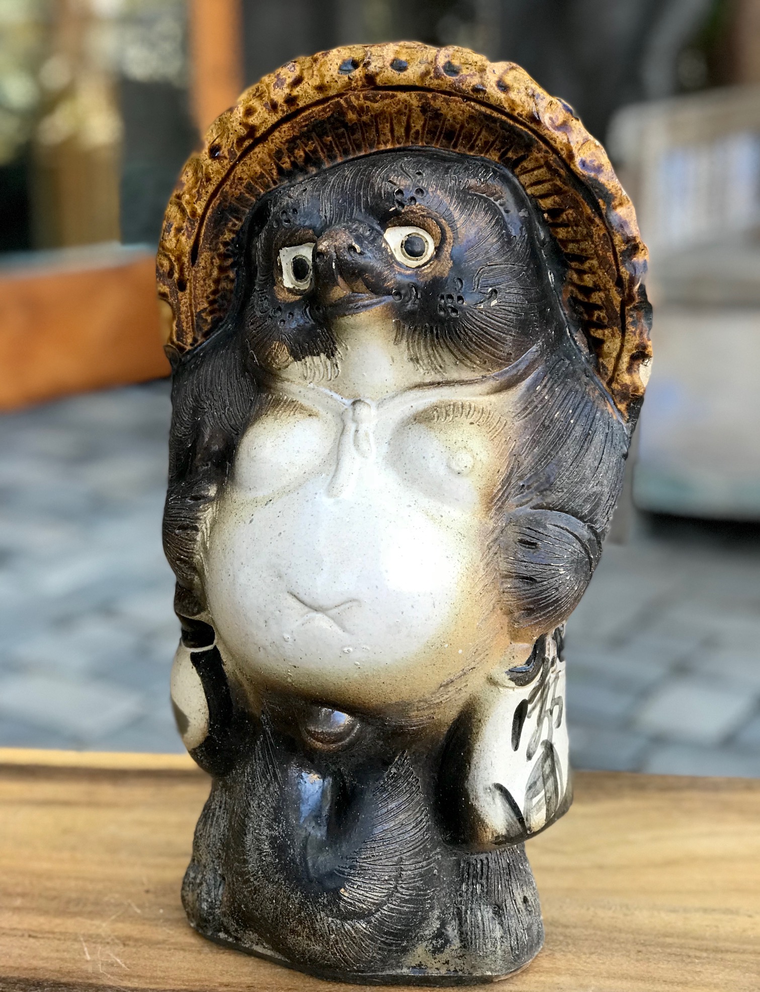 Japanese Tanuki statues, Shigaraki Ceramics, Japan, mid 20th century ...