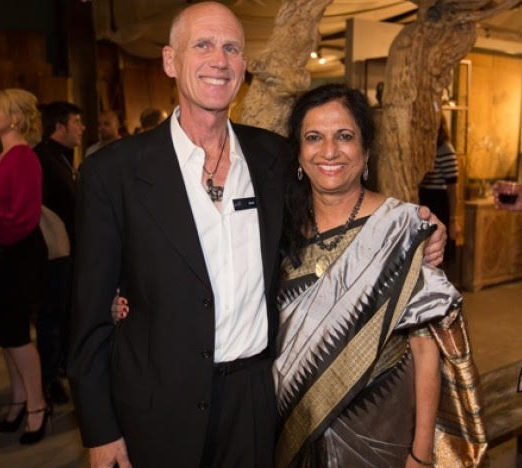 David and Amita Bardwick at the jewelry launch at their David Alan Collection store